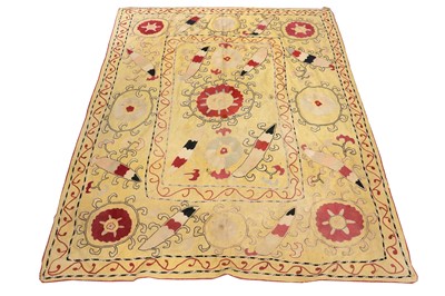 Lot 411 - Four Turkmen machine-stitched Susani,...