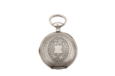 Lot 603 - POCKET WATCH. A SILVER  OPEN FACE POCKET WATCH...