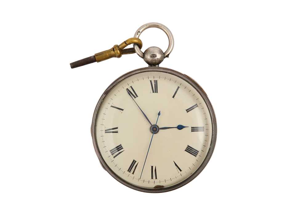 Lot 604 - POCKET WATCH. A SILVER THIN VERGE OPEN FACE...