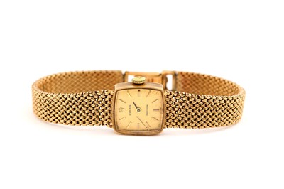 Lot 626 - ROLEX. A 9K YELLOW GOLD MANUAL BRACELET WATCH...