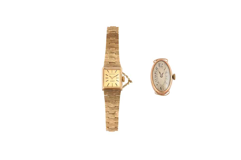 Lot 618 - 2 WATCHES 9K GOLD. PERFEX. A LADIES 9K GOLD