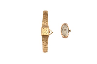 Lot 618 - 2 WATCHES 9K GOLD. PERFEX. A LADIES 9K GOLD...