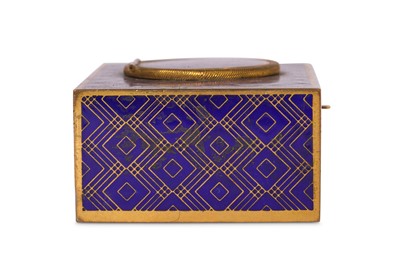 Lot 89 - A 20TH CENTURY GILT METAL AND BLUE ENAMEL...