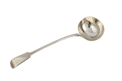 Lot 689 - A Victorian sterling silver soup ladle, London...