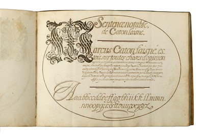 Lot 21 - Calligraphy notebook.- Sambix (Felix van)...