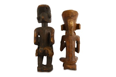 Lot 802 - TWO CHOKWE FIGURES Including a figure standing...