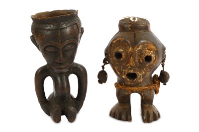 Lot 805 - TWO TRIBAL WOOD FIGURAL CARVINGS Including an...