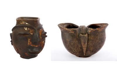 Lot 806 - TWO CEREMONIAL WOOD CUPS Possibly of Luba...