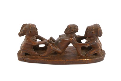 Lot 821 - A WOOD BIRTH GROUP An unusual depiction of a...