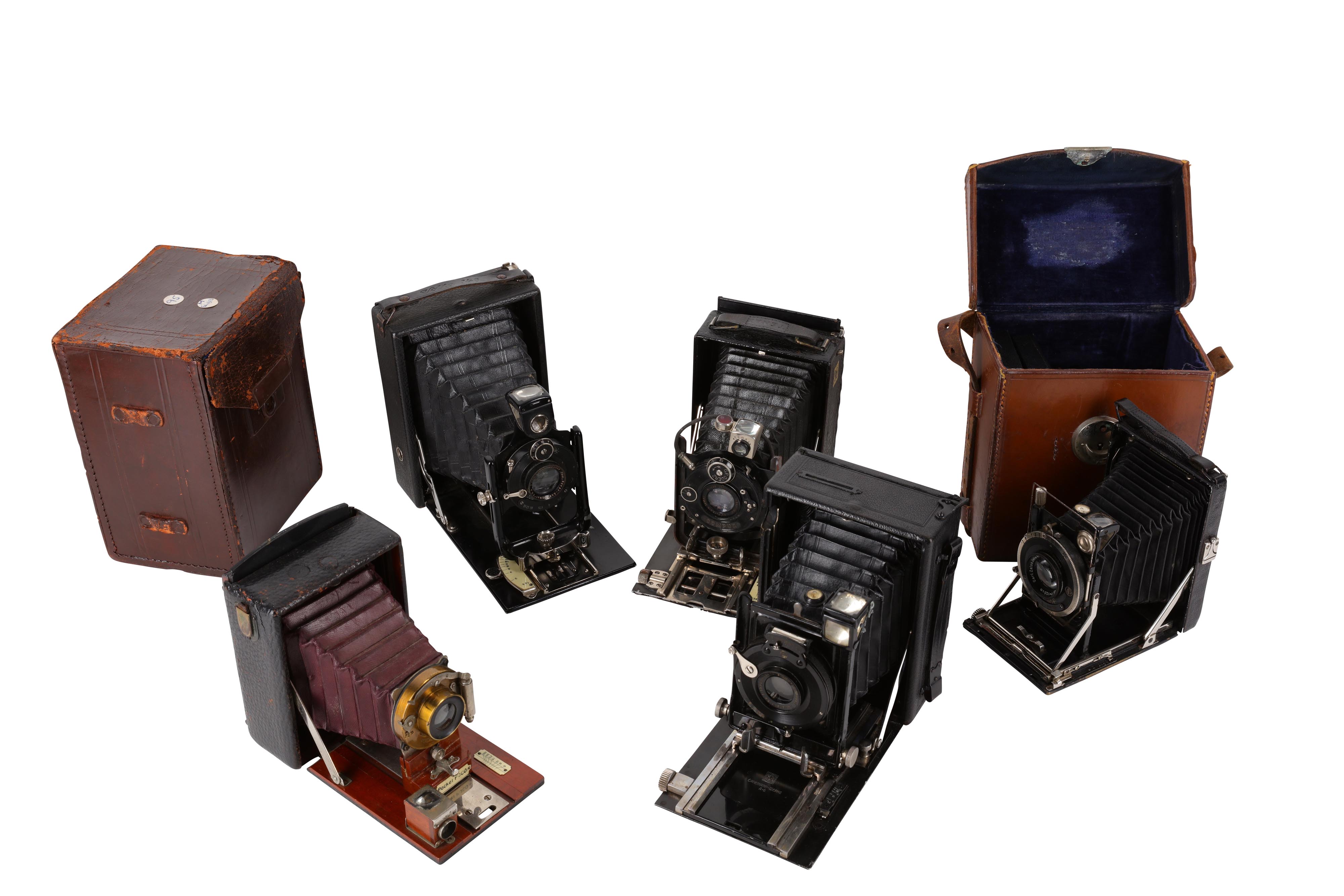 Lot 949 - A Tray of Folding Plate Cameras examples