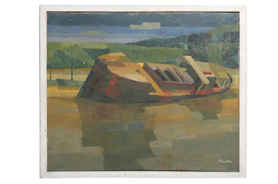 Lot 86 - BRYAN MOON (20TH CENTURY) The Wreck Signed...