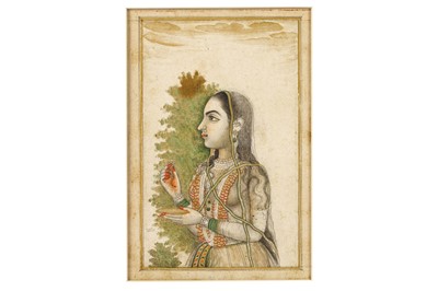 Lot 367 - A PROFILE PORTRAIT OF A YOUNG LADY Possibly...