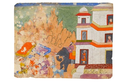 Lot 391 - A PALACE SCENE Bilaspur, Chhattisgarh, Eastern...