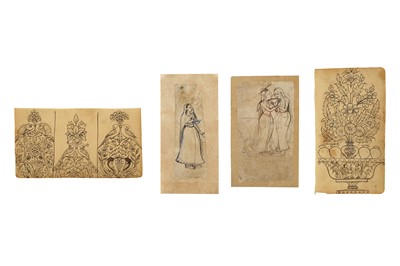 Lot 371 - FOUR STUDIES FROM A KOTA ARTIST'S SKETCHBOOK...