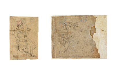 Lot 368 - TWO STUDIES FROM A SKETCHBOOK Possibly Chamba,...