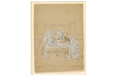 Lot 370 - A LOVESICK LADY  Bundi, Northern India, ca....