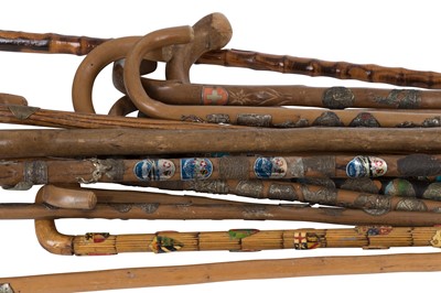 Lot 1008 - A quantity of novelty Alpine walking sticks,...