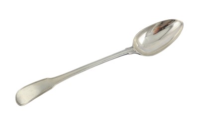 Lot 690 - A George III sterling silver basting spoon,...