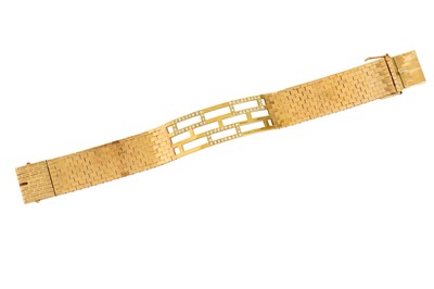 Lot 44 - A diamond-set bracelet, 1970 The rectangular...