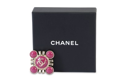 Lot 18 - Chanel Pink Enamel Brooch, Spring 2014, pale...