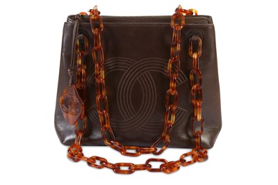 Lot 90 - Chanel Brown Leather Shoulder Bag, c. 1994-96,...
