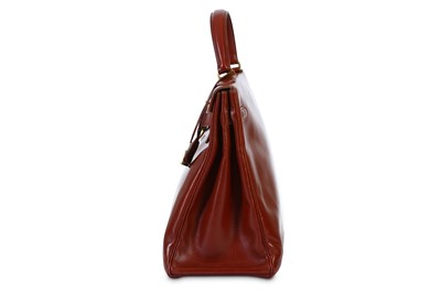Lot 29 - Hermès Oxblood Box Kelly Retourné 35, 1960s,...