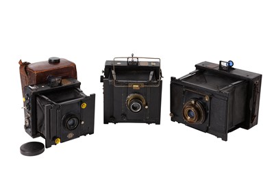 Lot 959 - C.P Goerz Strut Folding Cameras (3) Ango 6 x 9...