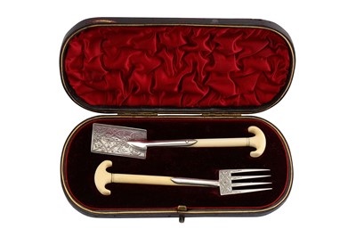 Lot 58 - A cased set of late-Victorian sterling silver...