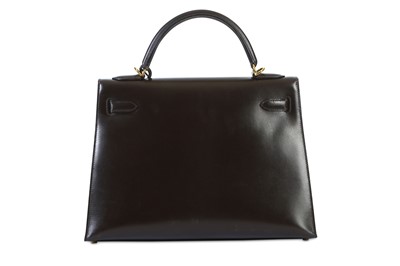 Lot 110 - Hermès Dark Brown Kelly Sellier 32, c. 2002,...
