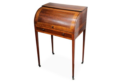 Lot 710 - An Edwardian inlaid satinwood and mahogany...