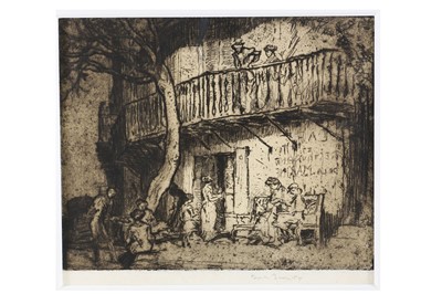 Lot 105 - Brangwyn (Frank) A Café, Cahors, etching,...