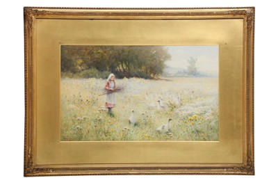 Lot 166 - HARRY E. JAMES (C.1870-C.1920) Geese in a...