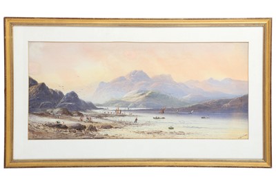 Lot 161 - EDWARD NEVIL (fl.1897) Highland lake scene...