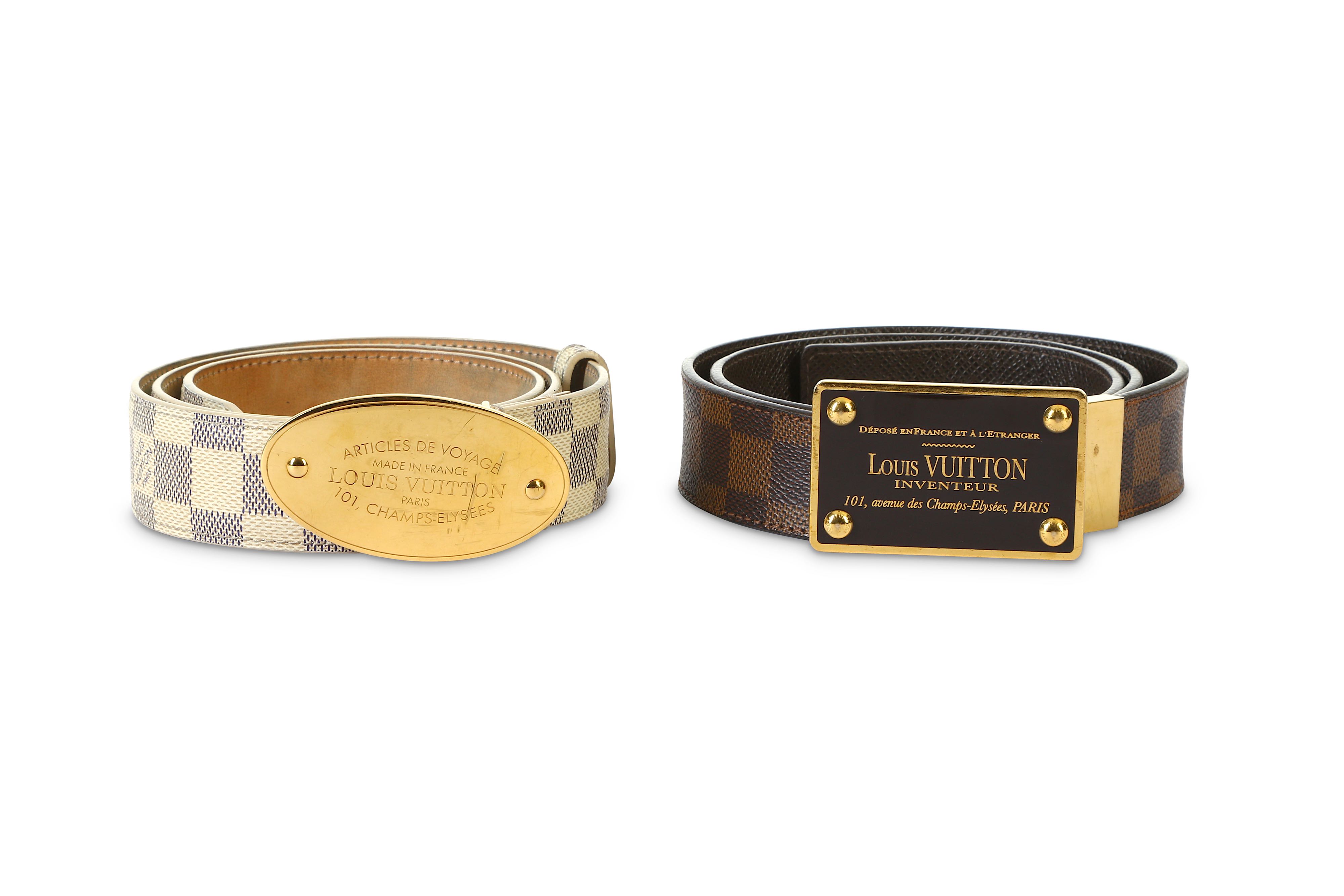 Lot 63 - Two Louis Vuitton Belts, c. 2011, one a