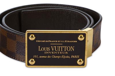 Lot - Louis Vuitton Damier Azur LV Initials Belt