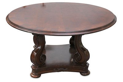 Lot 462 - A continental mahogany circular centre table,...