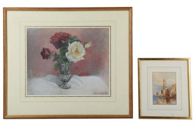 Lot 115 - FREDA GORDON-HALL (BRITISH 20TH CENTURY) Roses...