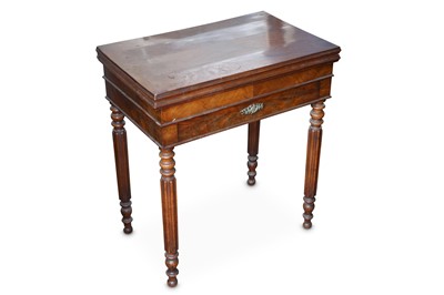 Lot 715 - A 19th century mahogany card table, with a...