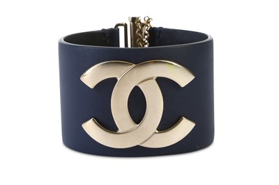 Lot 176 - Chanel Navy Blue Cuff, December 2017 Exclusive...