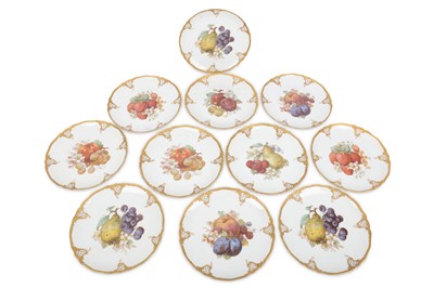 Lot 762 - A set of eleven Furstenberg German porcelain...