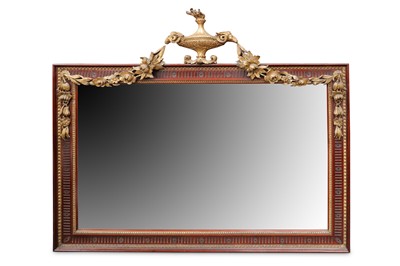 Lot 468 - A Victorian wall mirror, with a fluted walnut...