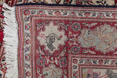 Lot 36 - A VERY FINE SILK KASHAN RUG, CENTRAL PARSIA...