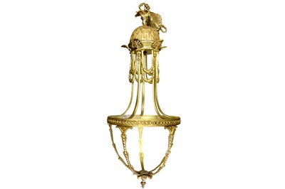 Lot 733 - A gilt metal basket form chandelier, decorated...