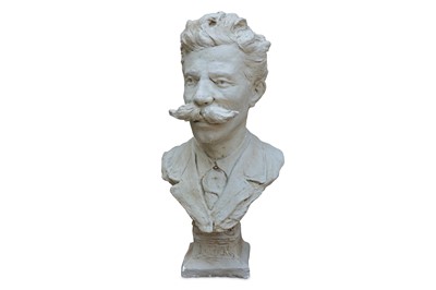 Lot 488 - A composite bust of a moustached man, possibly...