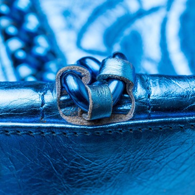 Lot 164 - Chanel Metallic Blue Modern Chain Tote, c....