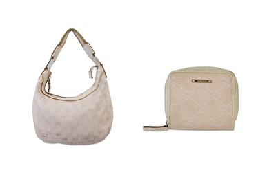 Lot 417 - Gucci Pink Hobo Mini Bag and Coin Purse, GG...