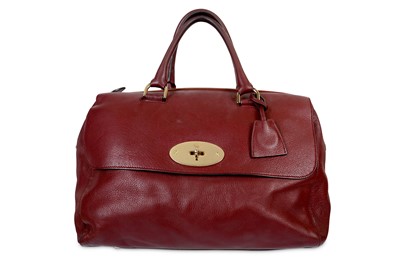 Lot 453 - Mulberry Burgundy Del Ray Tote, gilt metal...