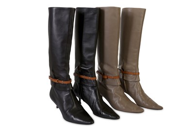 Lot 454 - Asprey Boots With Matching Chaps, leather...