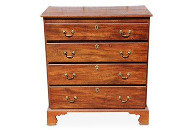 Lot 304 - A Georgian mahogany chest of four graduated...