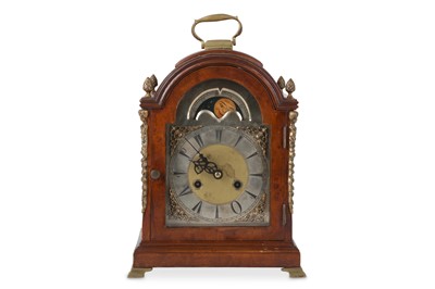 Lot 675 - A George III style walnut mantel clock with...